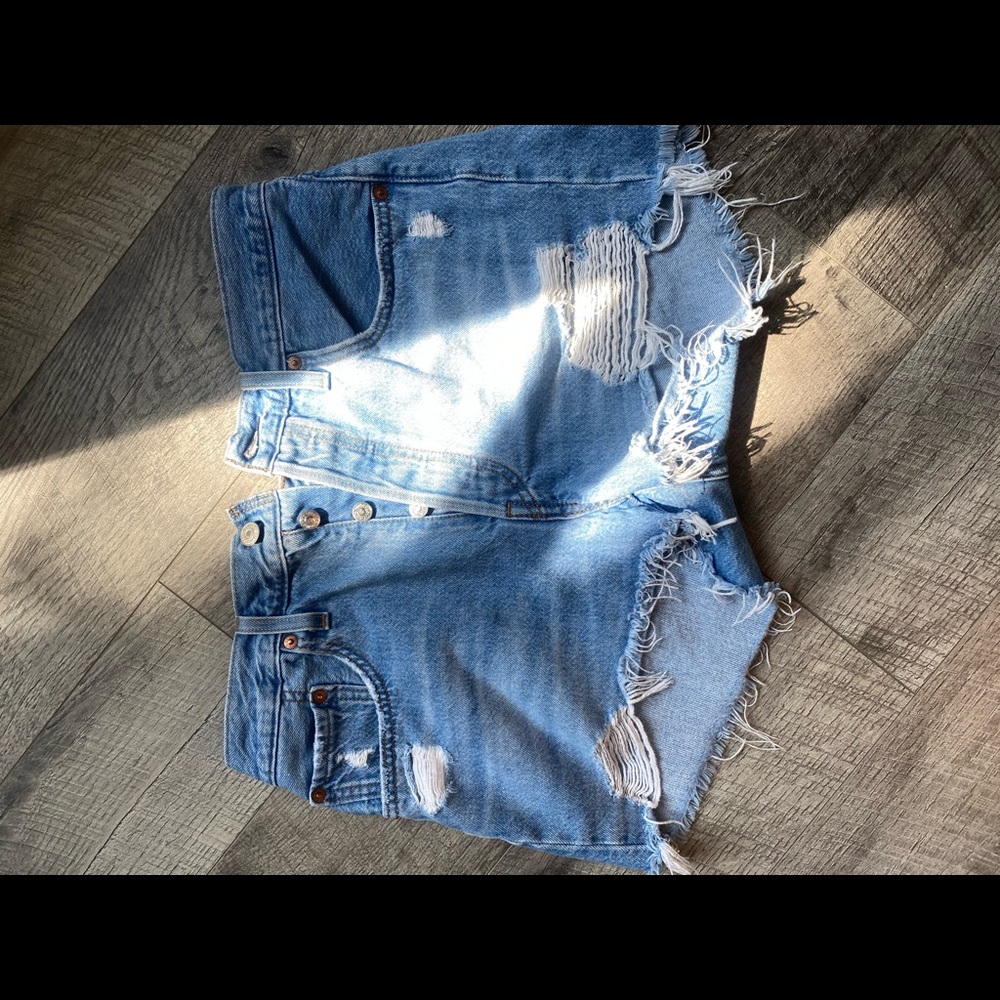 Levi’s Women’s original 501 high waisted shorts